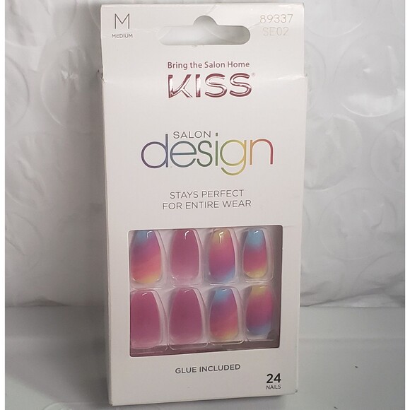 KISS
SALON DESIGN
GLUE ON GEL NAILS
THE MOTTO
MEDIUM LENGTH
COFFIN SHAPE
24 NAIL - Picture 1 of 2